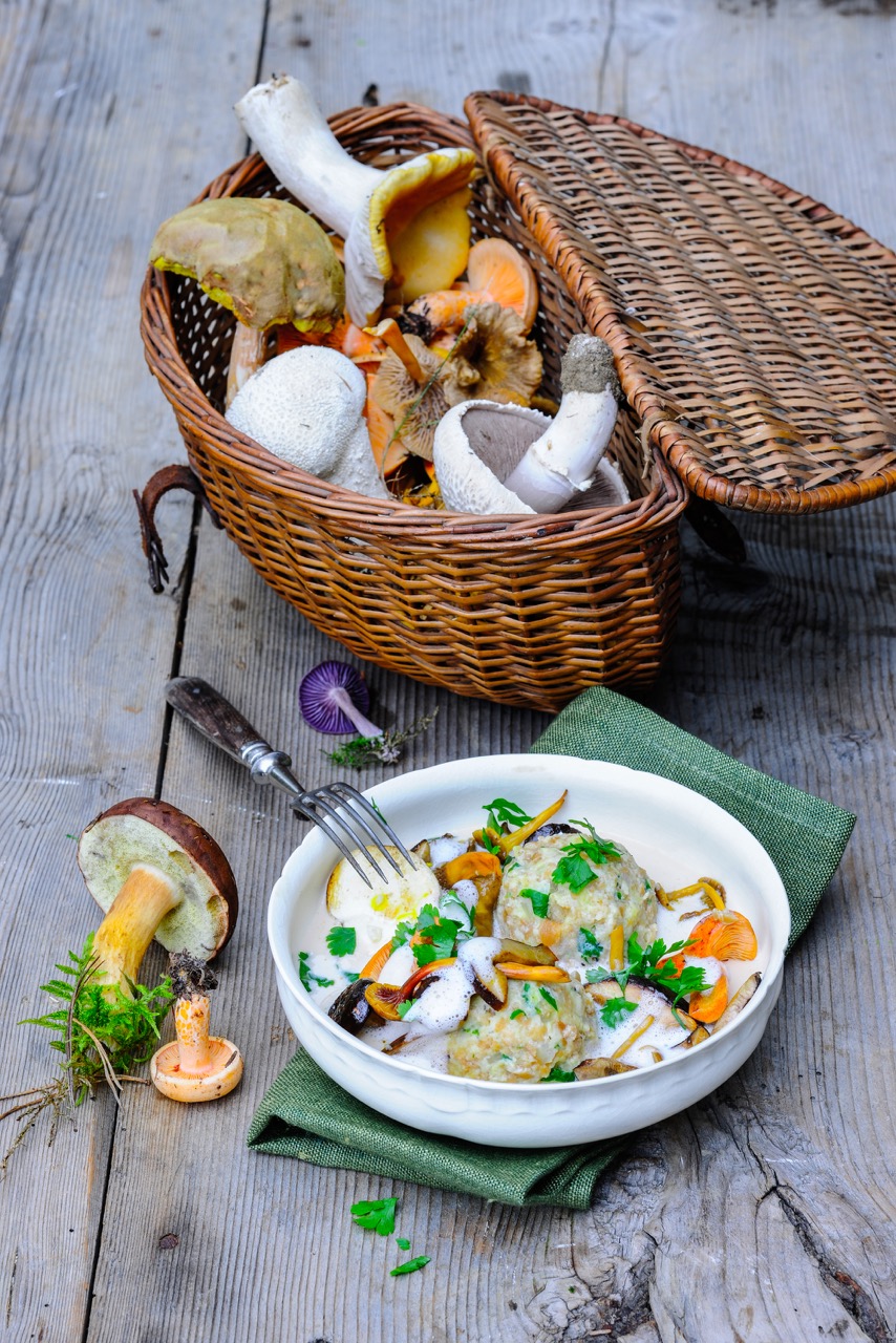 Schwammerl mit Knödeln